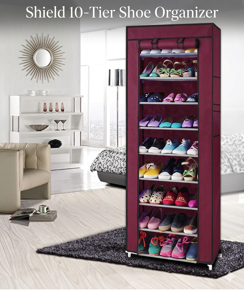 Shield 10-Tier Shoe Organizer